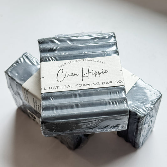 Clean Hippie Bar Soap – Detoxifying Charcoal + Olive Oil